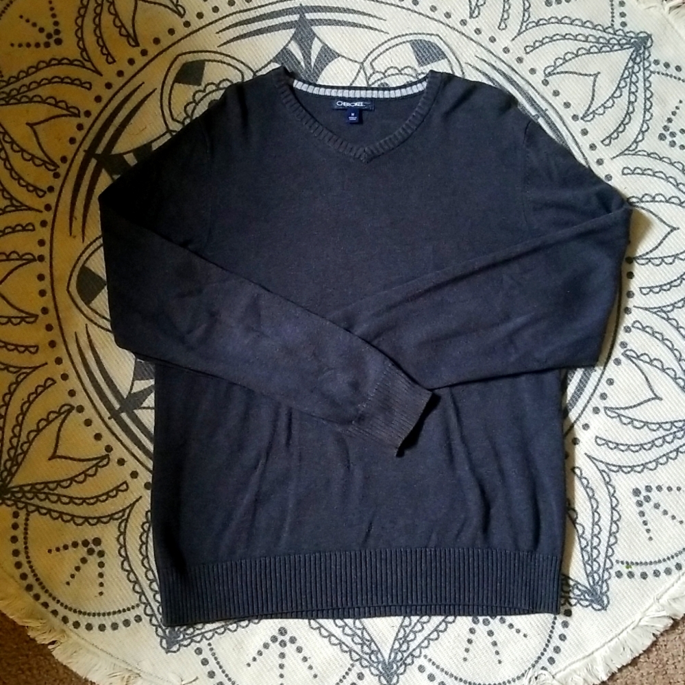 Medium Cherokee V-neck Gray Sweater